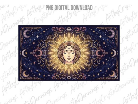 Download Boho Celestial Moon and Sun PNG - Boho Collection