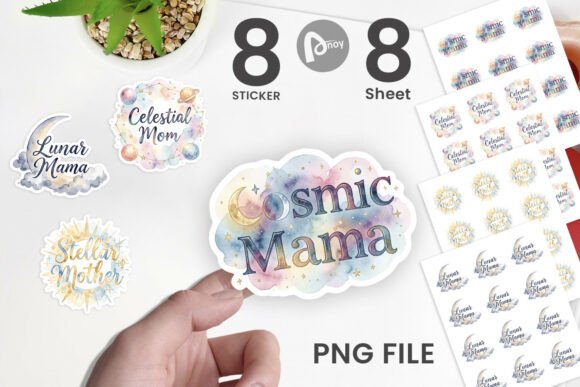 Download Celestial Boho Mother Watercolor Sticker - Boho Collection