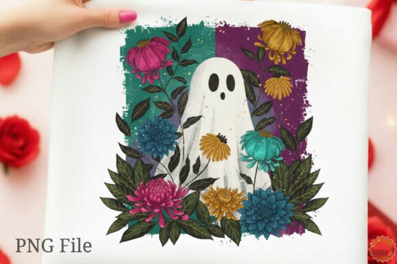 Download Halloween Fall Floral Boho Ghost Png - Boho Collection