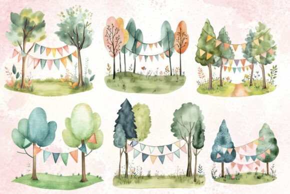 Download Boho Party Tree Clipart PNG - Boho Collection