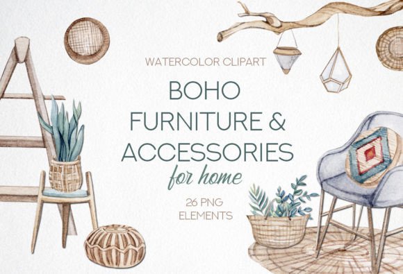 Download Boho Home Decor Clipart - Boho Collection