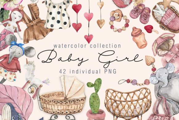 Download Watercolor Baby Girl Clipart - Baby girl clipart Collection