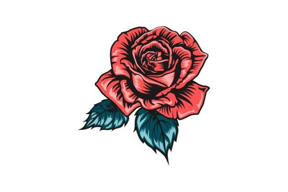 Download Rose Vintage Tattoo Element. Red Bud, Gr - Element Collection