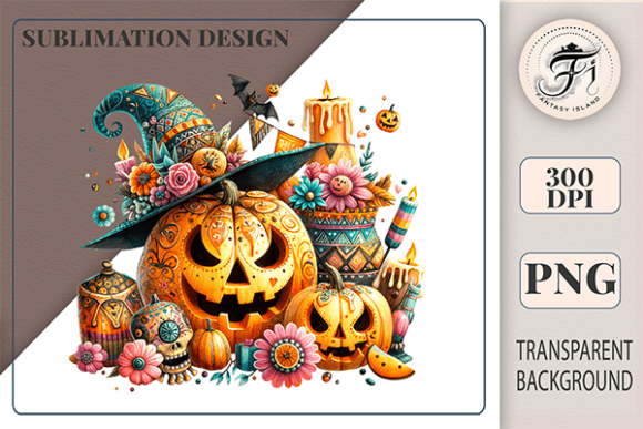 Download Boho Halloween Pumpkin Clipart Witch Hat - Boho Collection