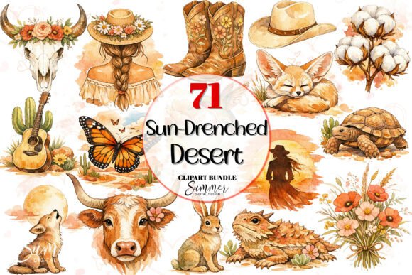 Download Sun-Drenched Desert Western Boho Clipart - Premium Resources
