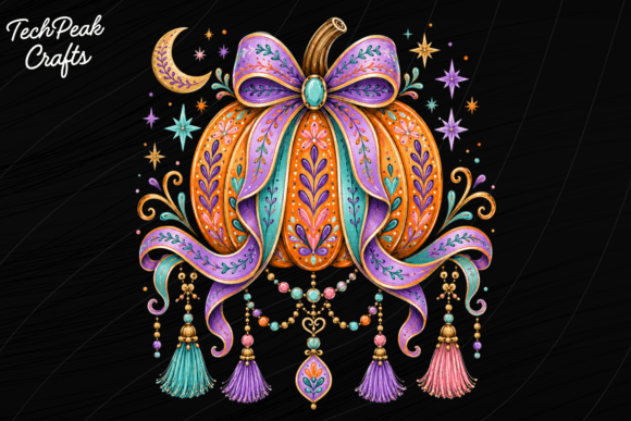 Download Decor Boho Pumpkin Bow PNG - Boho Collection