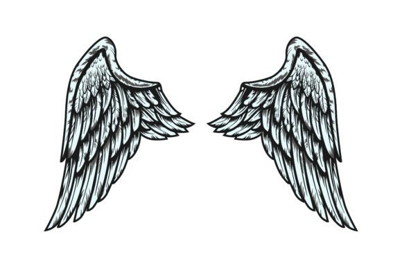 Download Wing Retro Tattoo Element. Colorful Isol - Element Collection