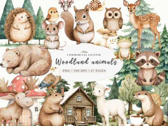 Download Sweet Boho Woodland Creatures Animals - Boho Collection