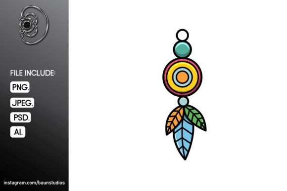Download Hanging Decor Boho Cartoon Illustration - Boho Collection