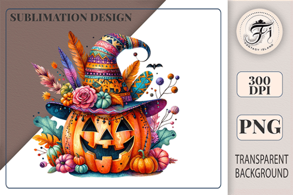 Download Boho Halloween Pumpkin Clipart Witch Hat - Boho Collection
