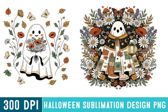 Download Halloween Boho Flowral Boho Ghost Png - Boho Collection