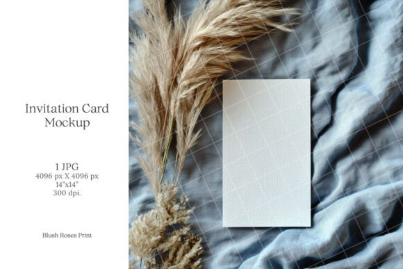 Download Blue 5x7 Invitation Card Mockup Wedding - Invitation Collection
